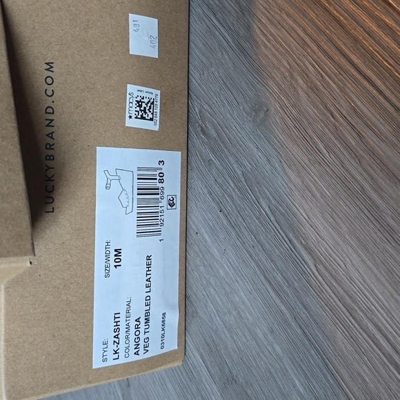 Lucky BRAND Lk-zashti Wedge Women's Sz 10m Angora Vegetable Tumbled Leather - Picture 8 of 8